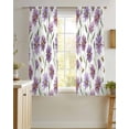 thumbnail image 4 of Purple Spring Floral Sheer Curtains 45 Inch Length 2 Panels Set for Living Room/Bedroom, Summer Botanical Bee Floral Daisy Kitchen Curtains Grommet Semi-Sheer Curtains Window Treatments 42"x45"x2, 4 of 7