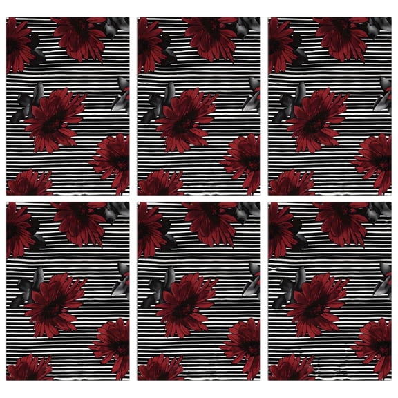 6 Pcs Funny Kitchen Towels,Pioneer Flower Floral Print Pattern Microfiber Dish Towels,Kitchen Tea Towels,Kitchen Towel Set (18" X 26")