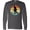 Grey, variant on Inktastic Hockey Player Retro Sunset Long Sleeve T-Shirt