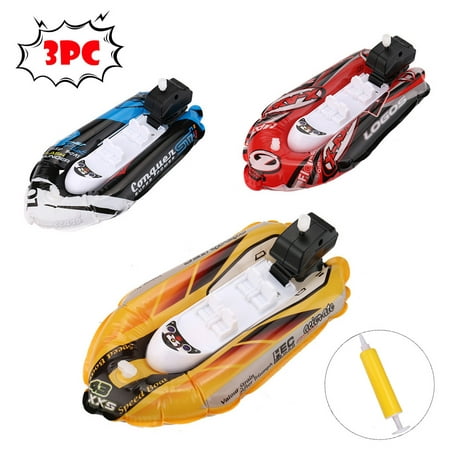 Staron Direct Mini Inflatable Yacht Boat Children's Bath Toys Pool Toys Motorboats Inflators Suit for The Kids of 1-12 Years