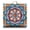 Artistic Mandala F, variant on Hawaiian Hibiscus Floor Pillow&nbsp;– 22x22 Inch Large Cushion, Dutch Velvet, Bright Red & Pink Floral Design (Resort-Worthy Decor)