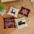 thumbnail image 3 of Christmas Pillow Covers 12x12 Set of 4 Red Green Xmas Decorative Throw Pillows Christmas Tree Deer Santa Pillow Cases Home Outdoor Sofa Couch Cushion Covers for Christmas Decorations (12 by 12), 3 of 5