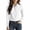 White, variant on biudgviw Womens Dress Shirts Formal Fit Long Sleeve Tunic Tops Casual Button Down Collared Satin Blouse for Work Office