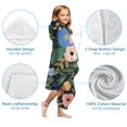 thumbnail image 7 of Pioneer Flower Floral Print Pattern Hooded Bath Towel，60"x35" for Ages 3 To 12 Kids, Quick Dry Lightweight Soft Microfiber Hood Beach Towel Cover Up for Kids, 7 of 7