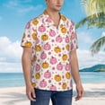 thumbnail image 2 of KLL Men's Hawaiian Shirt Short Sleeve Button Down Beach Shirts-Fall 70s Groovy Hippie 1, 2 of 5