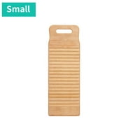 Available Wood Washboard Washing board with Round Handle Hand Percussion Hand Wash Board for Home Laundry Clothes Practical Durable Bamboo Thickened Washboard