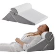 thumbnail image 1 of Juego de almohadas ortopédicas en forma de cuña Bedluxe, cabecero Bedluxe, 3 unidades, 1 of 9