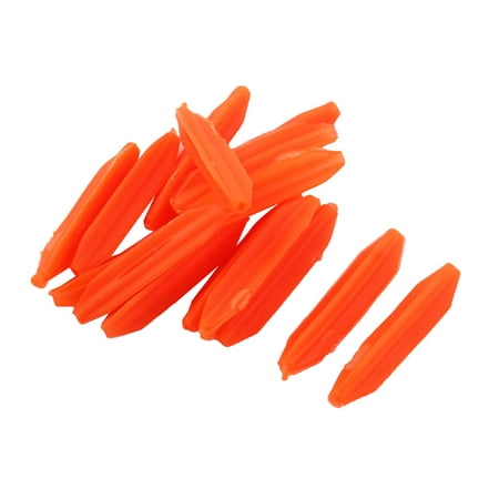 - Rubber Fisherman Terminal Soft Protecting Swivels Stopper Attractive Luminous Lure Fishing Beads 15pcs Orange