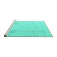 thumbnail image 2 of Ahgly Company Machine Washable Indoor Rectangle Oriental Turquoise Blue Traditional Area Rugs, 5' x 7', 2 of 4