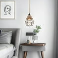 thumbnail image 3 of Motent  Plug in Pendant Light - 16.4ft Hanging lights with on/off Switch Metal Cage, E26 Base, 3 of 10