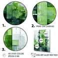 thumbnail image 3 of Designart "Zesty Lime Urban Outline I" Skyscrapers Canvas Art Print, 3 of 7