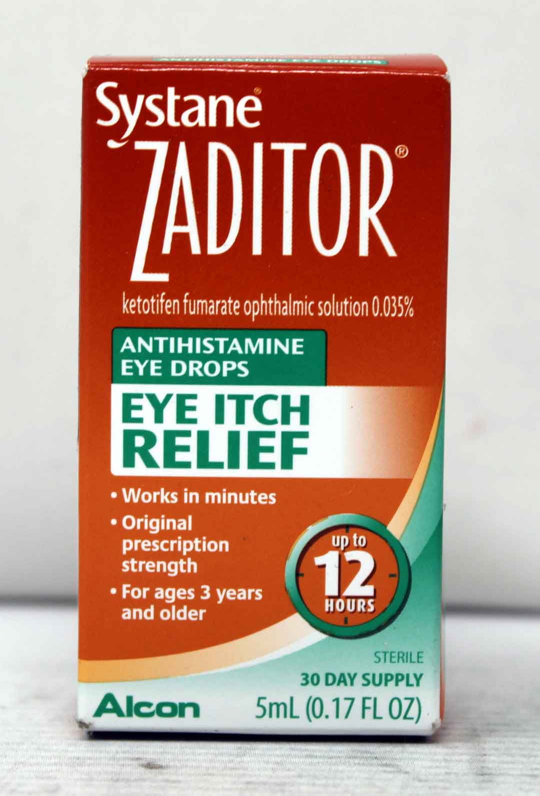 Zaditor Antihistamine Eye Drops 0.17 fl oz (5 ml) Pack of 3 Walmart