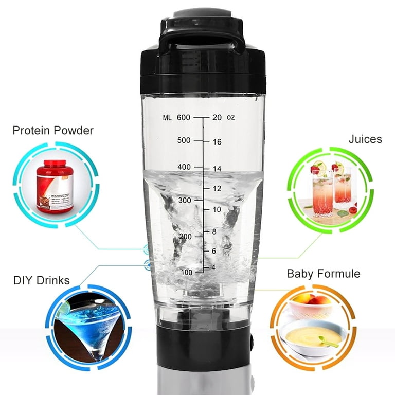 600ML Electric Protein Shaker Bottle Automatic Blender Cup Powder