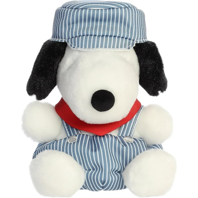 PELUCHE SNOOPY PALM PALS INGENIERO DE TREN PEANUTS 13 CM AURORA