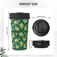 thumbnail image 3 of Gukieu Tropical Fruit Print Insulated Coffee Cup, Portable Stainless Steel Vacuum Cup with Lid, Unisex, Suitable for Office, Cafe, Car, 3 of 8