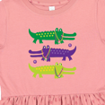 thumbnail image 4 of Inktastic Mardi Gras Holiday Alligators Girls Toddler Dress, 4 of 5