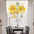thumbnail image 3 of Sunflowers Balloon Curtains for Living Room/French Door, Floral Spring Flowers Vintage Botanical Tie Up Curtains 63 Inch Length Energy Saving Kitchen Curtains Shades for Windows 42"x63", 3 of 8