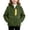 Green, variant on Kids Sherpa Fleece Stand Collar Zip Jackets Unisex Warm Outer Coat with Side Hand Pockets