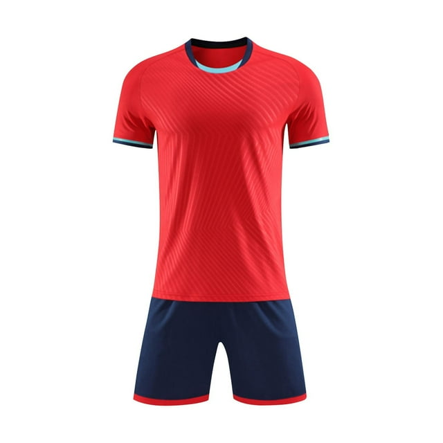 Zpanxa Boys Summer Outfits Kids Gradient Basketball Suit Set Training Kit Sweat Absorbing Side Pockets Sports Suit 6 Years