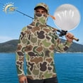 thumbnail image 2 of Bulopur Men’s Fishing Sun Hoodie with Mask, UPF 50+ UV Protection Long Sleeve Shirt Camo Hunting Duck Print Quick Dry Breathable Top for Boating, Hiking and Outdoor Activities, 2 of 8