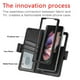 thumbnail image 3 of Funda para Samsung Galaxy Z Fold 4, tipo libro, de piel sintética, con función atril, soporte para S Pen, bloqueo RFID, tarjetero y absorción de impactos., 3 of 5