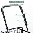 thumbnail image 3 of YYAo Grocery Shopping Cart, Utility Cart, Trolley Cart, Folding Shopping Basket Rolling Trolley with Adjustable Handle-Black, 3 of 8