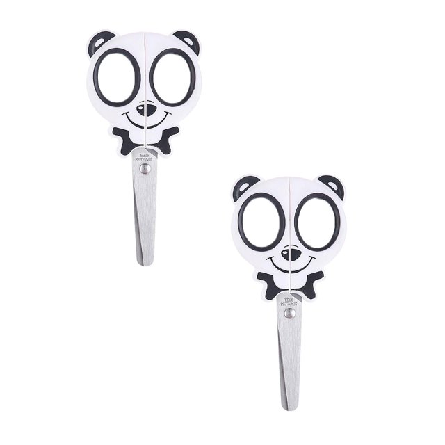 Oleegame 2PC Tomato Slicer And Lemon Slicer Scissors For Kids Blunt Scissors Small School Student Craft Scissors Sharp Stainless Cute Animal Shapes