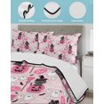 thumbnail image 4 of Cute Halloween Twin XL Size Down Alternative Comforter,Lightweight Comforter Quilt Bedding Set with Pillow Shams Spooky Pumpkins Fall Bat Cat Witch's Hat Bed Comforter Duvet Insert 68"x98", 4 of 7