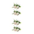 thumbnail image 1 of Ounissouiy 2 uds decoración de pastel de boda ramo de rosas fiesta de aniversario de planta flores dobles 2Conjunto, 1 of 6