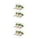thumbnail image 4 of Inteprter 2 uds decoración de pastel de bodas rosa verde hojas planta fiesta doble flores dobles 2Conjunto, 4 of 6