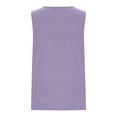 thumbnail image 6 of Fanxing Ladies Tank Tops Cotton Linen Purple Sleeveless Tunic Tops for Curvy Women S-5XL, 6 of 6
