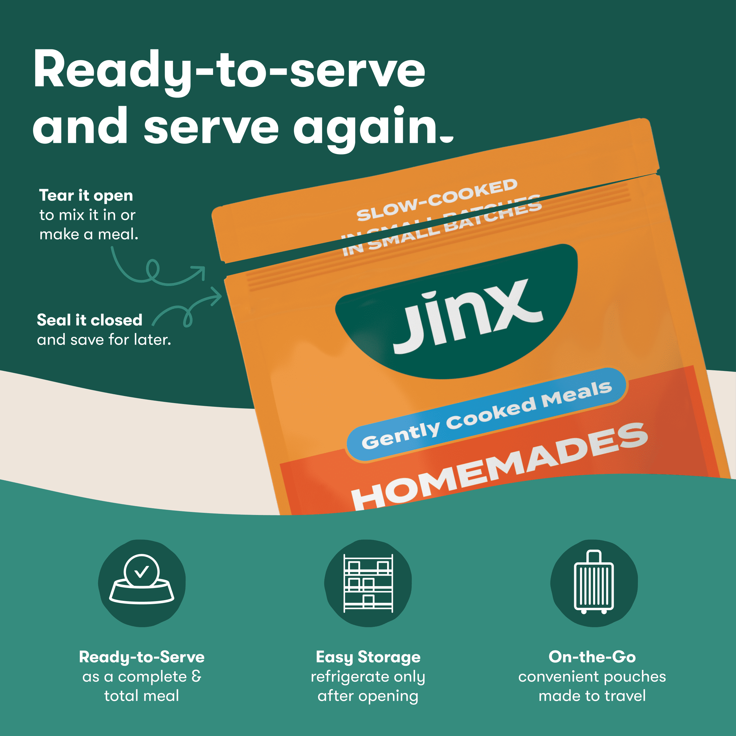 (2 pack) Jinx Homemades Chicken Recipe Wet Natural Dog Food, Whole Grain, 9 oz Pouch