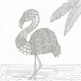 thumbnail image 2 of Varacek, Pam 26x26 White Modern Wood Framed Museum Art Print Titled - Lost Flamingo, 2 of 4
