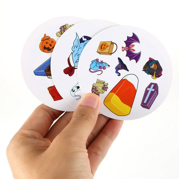 New Arrival Desktop Game Tin Box Spot It Halloween Puzzle Desktop Game Card Game Friends Party Card Poker Fun Team Game Family Game multicolor