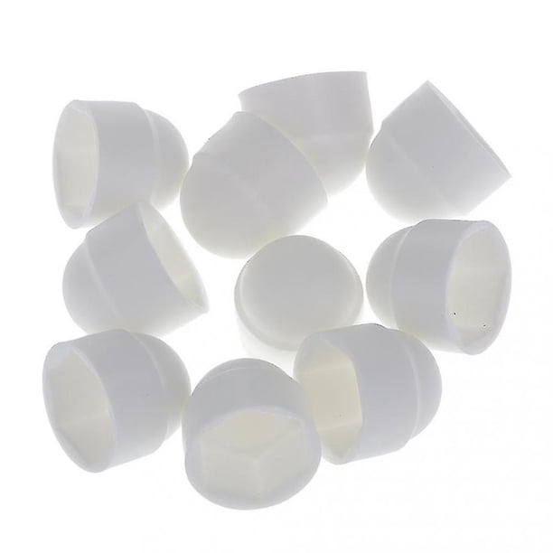 10 piezas M8 13*15 Tapas protectoras de tuercas de perno de cúpula blanca Tapa de tornillos hexagonales HVE