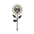 thumbnail image 2 of Halloween Skull Sunflower Garden Stake, Spooky Ghost Floral Yard Ornament, Weather Resistant Outdoor Decor for Halloween Party & Fall Display, 2 of 10