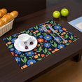 thumbnail image 2 of Placemat, Pioneer Flower Floral Print Pattern Place Mats Table Mat Set Of 2, PVC Washable Placemats for Party Kitchen Dining Decoration, 18x12 Inch, Fade Resistant, 2 of 6