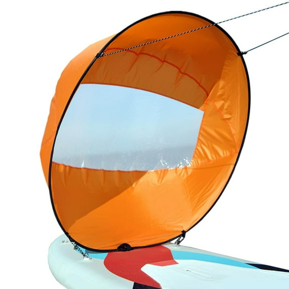 Meiiso Kayak Sail Kit Downwind Wind Paddling Accessory, 42-Inch Kayak Downwind Sail for Easy Paddling, Polyester Fabric, Instant Pop-Up Design, Foldable for Storage, Includes Carabiners
