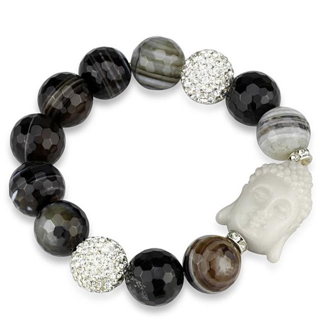 Alamode LO3778-7.5 7,5 Femmes Bracelet en Laiton Rhodié avec Synthétique en Multi Couleur - Po.