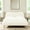 White, variant on Black Boucle Upholstered Bed with Curved Headboard / Foam Filled, Eco - friendly
