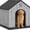 Black, variant on Dog House Outdoor Indoor for Small Medium Dogs, Sturdy Plastic Waterproof Doghouse with Air Vents and Elevated Floor, Easy Clean and Assemble (Grey, 26.18''L × 24.02''W × 25.98''H)