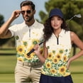 thumbnail image 2 of HUIACONG Matching Couple Shirts Sleeveless Athletic Shirts for Women Quick Dry Mens Short Sleeve Collared Golf Shirt Moisture Wicking Lightweight Sunflower Man L, 2 of 6