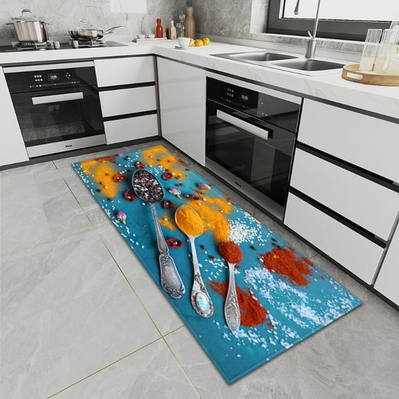 Spice Print Door Mat Floor Appetite Decor Living Room Kitchen Non-Slip Rug Home 40x120cm