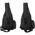 thumbnail image 2 of Borke Tactical Chest Sling Bag One Strap Crossbody Daypack Mini Shoulder Backpack for Sport Daily Use (Black), 2 of 7
