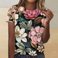 thumbnail image 4 of Mode Femme Été Décontracté Imprimé Col Rond Manches Courtes T-Shirt Blouse Deals Chaud, 4 of 4