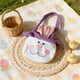 thumbnail image 4 of Bolsa de caramelos Conejo de Pascua 7,9 x 7,9 pulgadas – Diseño de cara de conejo de tela suave con orejas, asa larga – Cesta de búsqueda de huevos de Pascua, bolsa de regalo para fiestas, decoración, 4 of 6