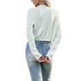 thumbnail image 3 of INSPIRE CHIC Long Sleeve Cropped Cardigan Sweaters for Women Open Front Bolero Shrug for Dresses XL White, 3 of 6