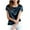Dark Blue, variant on Eiyaclvo Women's Silk Tops Crewneck Satin T Shirts Short Sleeve Dressy Tops Summer Tops 2025 Trendy Casual T-Shirts Work Office Tee Tops