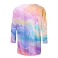 thumbnail image 5 of Womens' Fashion 3/4 Sleeve Plus Size Shirts Tops Spring And Summer Print Top Collar Button Sexy Shirt 3/4 Sleeve Long Sleeve V Neck Top/Shirt Gifts for Womens, 5 of 7