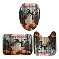 thumbnail image 1 of Specialoffer！Halloween Shower Curtain Set Halloween Bathroom Curtain Set Shower Curtain Pumpkin Shower Curtain Set With Non Slip Rugs Toilet Lid Cover And Bath Mat Shower Curtain Rings, 1 of 9